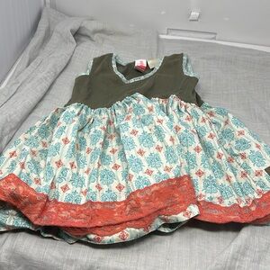 Matilda Jane Serendipity girls 6 green sprinkle sara top